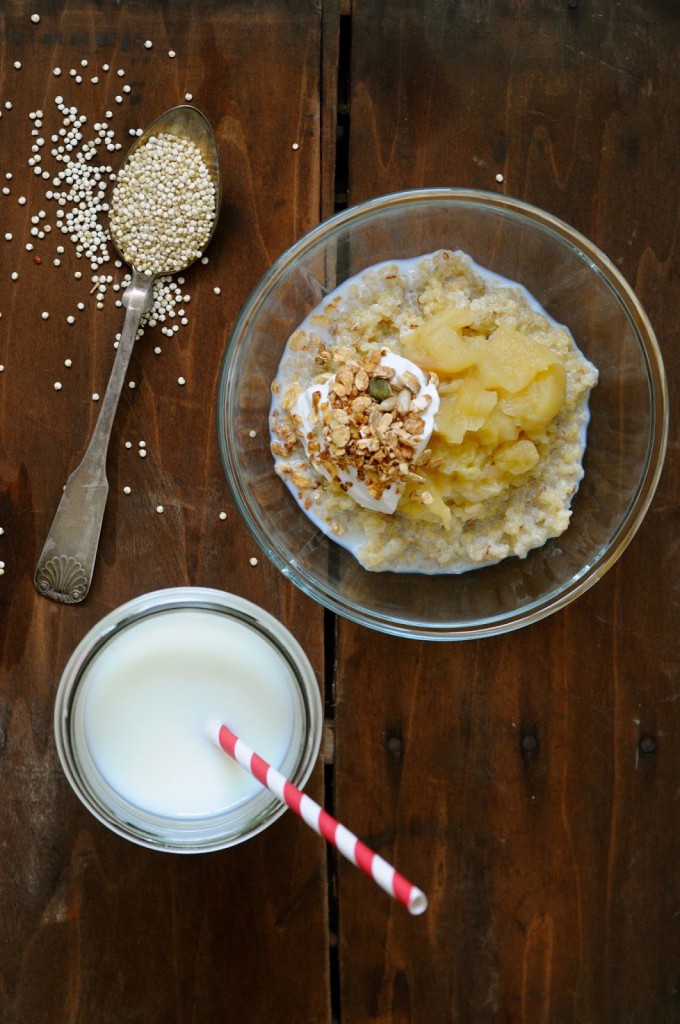 Quinoa with Applesauce, Skyr and Honey Toasted Muesli