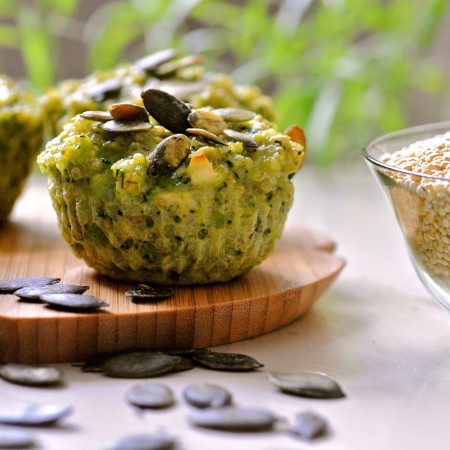 Mini Broccoli Pie with Quinoa & Goat Cheese