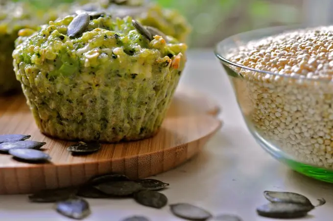 Mini Broccoli Pie With Goat Cheese