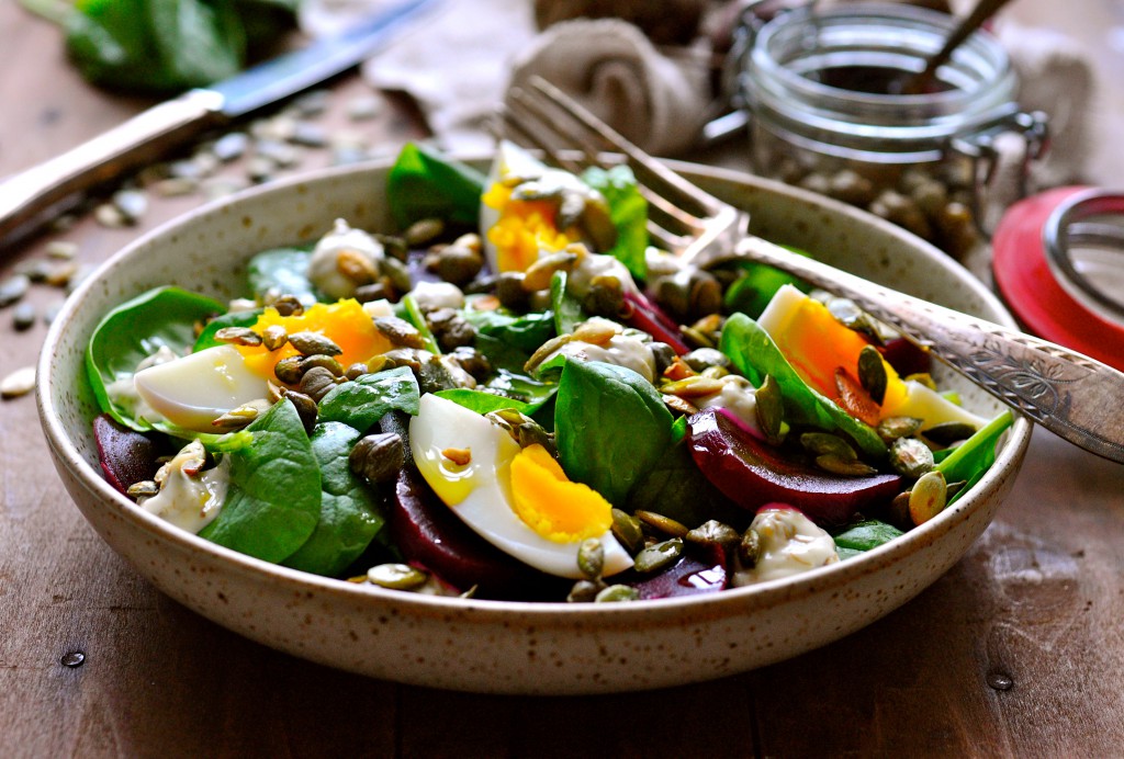 Beetroot salad with capers mayonnaise