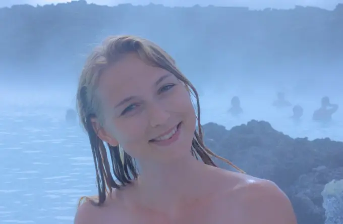 Julie Karla in the Blue Lagoon iceland