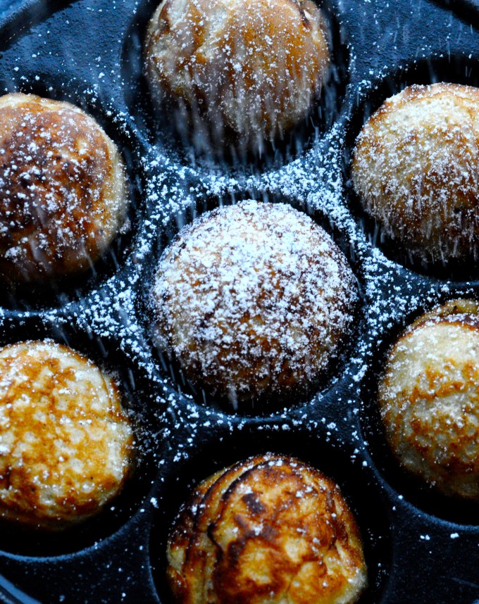 Danish round pancakes for christmas | www.karlasnordickitchen.com