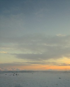 Iceland first snow near Reykjaness