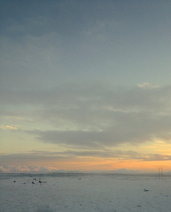 Iceland first snow near Reykjaness