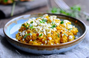 Pumpkin risotto with pearl barley and feta | www.karlasnordickitchen.com