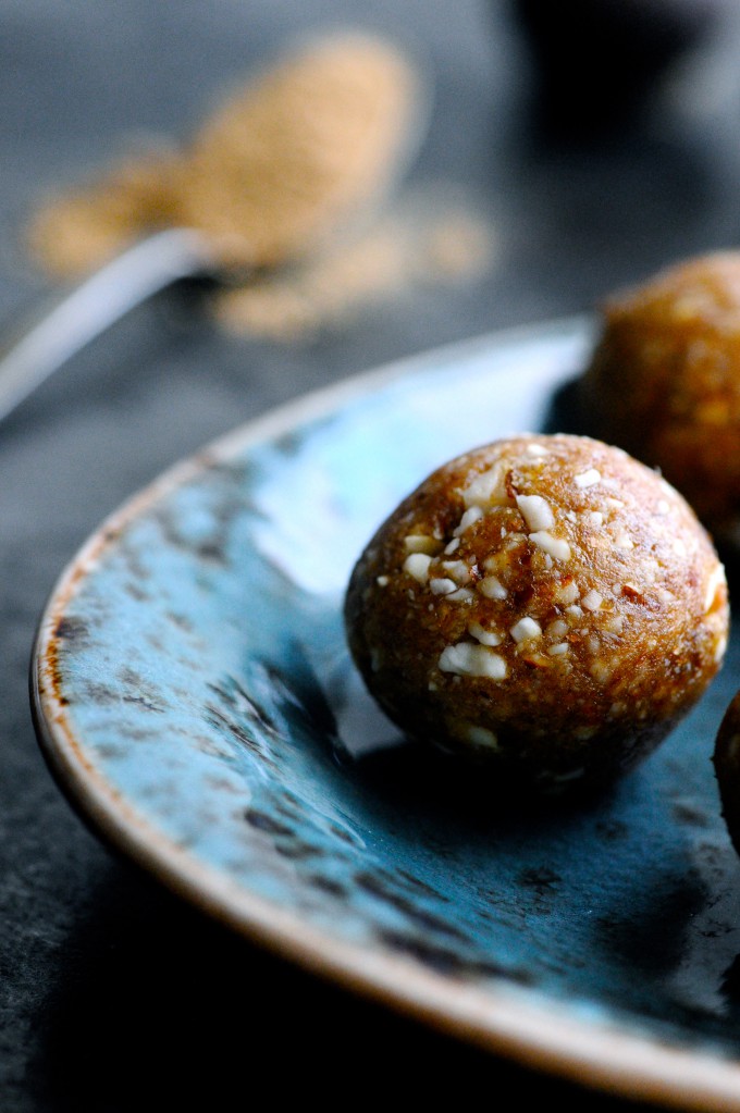 Christmas date  balls with chocolate