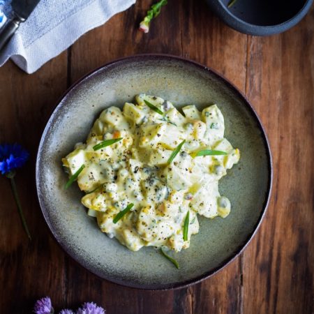 Egg salad with tarragon and capers