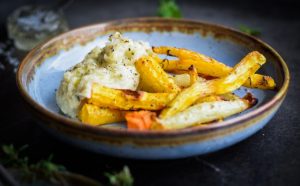 Jerusalem artichoke mash with apple