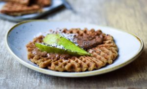 Healthy Banana Waffles with coconut sugar