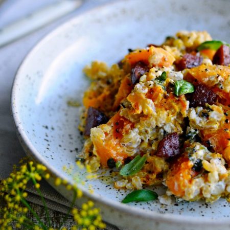 Pearl Barley risotto with pumpkin