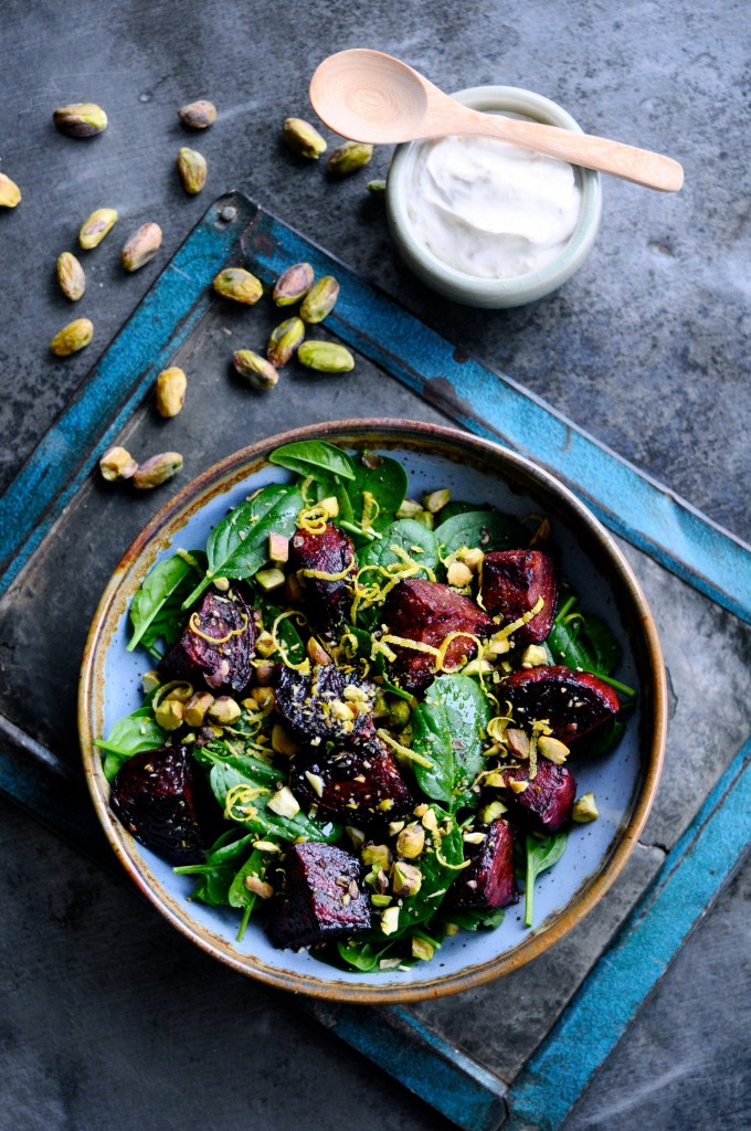 Baked beetroot salad recipe