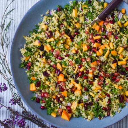 bulgur wheat salad with kale