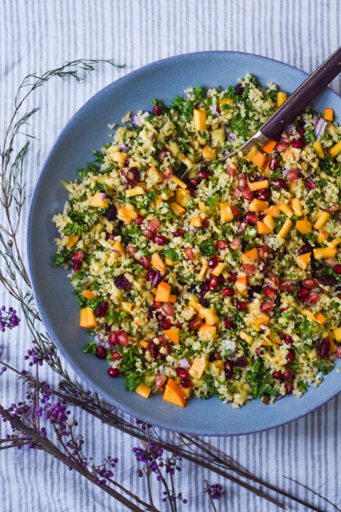 bulgur wheat salad with kale