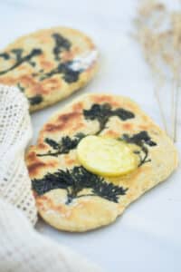 Easy skillet flatbread with butter